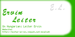 ervin leiter business card